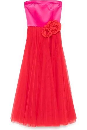 Parlor Floral-appliqué gown