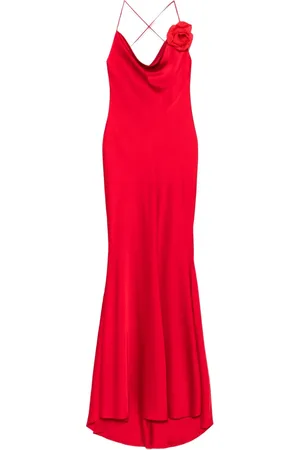 Parlor Floral-appliqué maxi dress