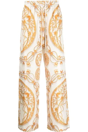 Marine Serre Ornament Jewellery-print silk trousers