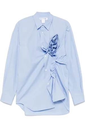 Comme des Garçons Floral-appliqué shirt