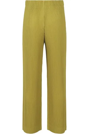 Issey Miyake Plissé-effect tapered trousers
