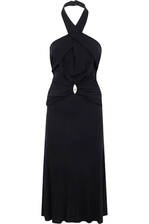Elisabetta Franchi Halterneck ruched dress