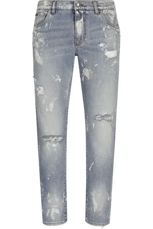 Dolce & Gabbana Distressed slim-fit jeans