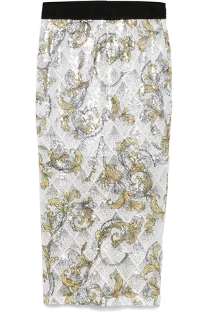 VERSACE Barocco midi skirt