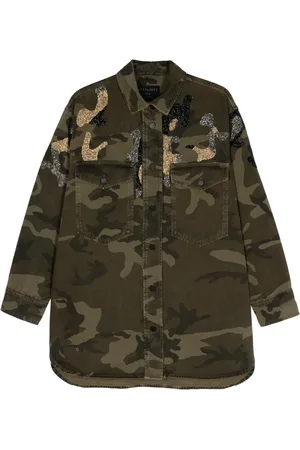 AllSaints Lily camouflage-pattern shirt dress