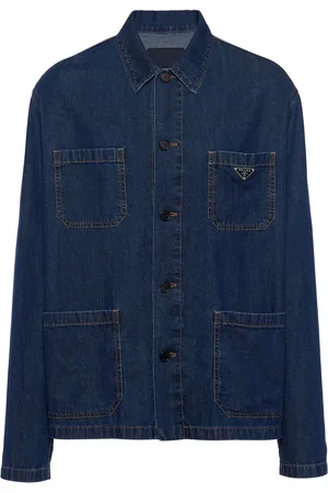 Prada Multi-pocket washed-denim jacket