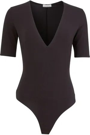 FLEUR DU MAL Deep V-neck bodysuit