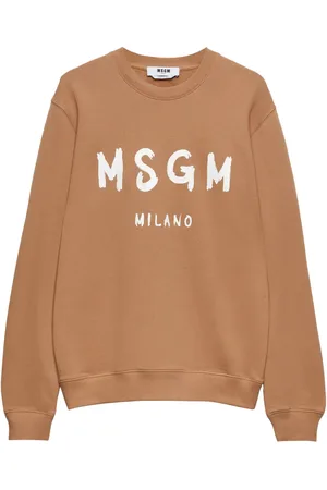 Msgm Logo-print cotton sweatshirt