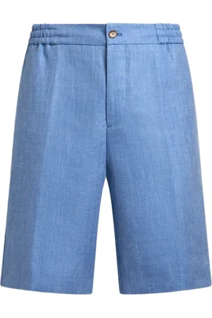 Etro Linen-blend shorts