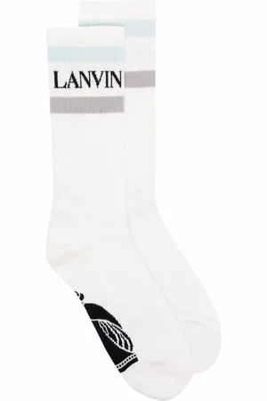 Lanvin Logo intarsia-knit socks