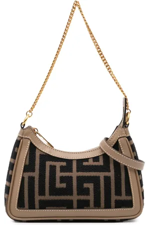 Balmain 2020-2024 Canvas Monogram B-Army satchel