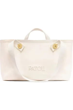 Patou Large logo trapeze-design canvas tote bag