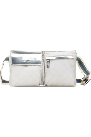 Gucci 2000-2015 GG Canvas Web Double Pocket belt bag