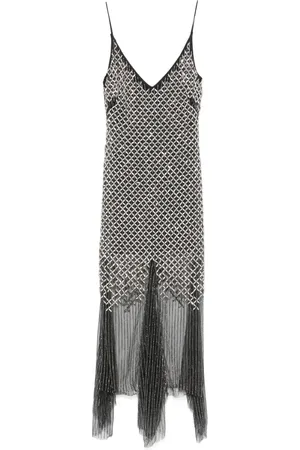 AMEN Crystal-embellished maxi dress