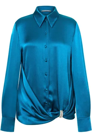 Alberta Ferretti Draped satin blouse