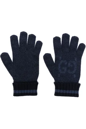 Gucci GG-intarsia cashmere gloves