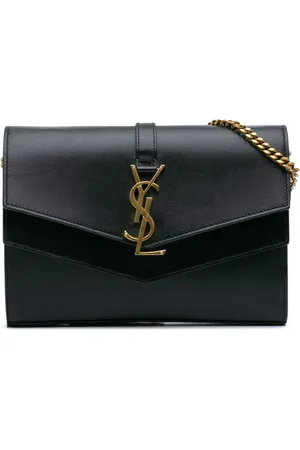 Saint Laurent 2019 Leather Monogram Sulpice Wallet on Chain crossbody bag