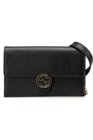 Gucci 2016-present Leather Interlocking G Dollar Wallet on Chain crossbody bag