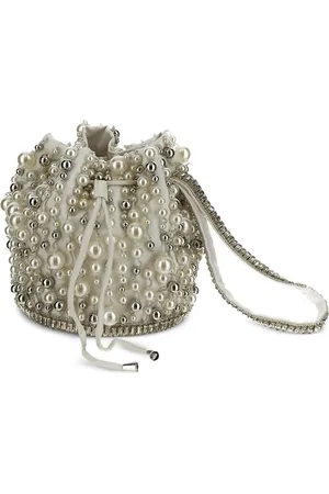 Des Phemmes Pearl-embellished bucket bag