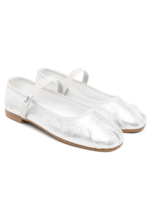 Il gufo Elastic-strap leather ballet flats