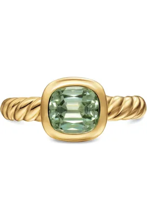 David Yurman 18K yellow DY Mercer® prasiolite ring