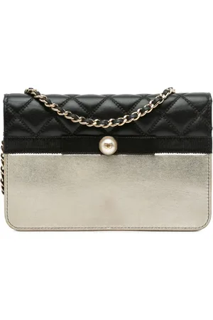 CHANEL 2016-2017 Paris in Rome CC Bicolor Quilted Lambskin Wallet On Chain crossbody bag