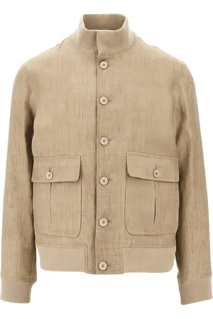 Emporio Armani Linen bomber jacket