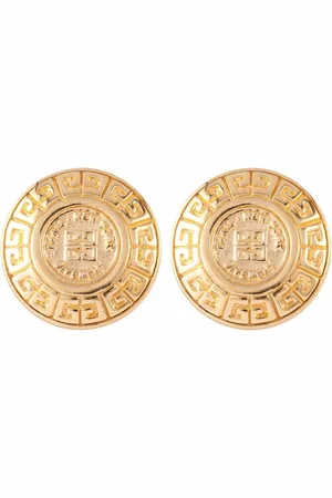 Givenchy 1980s 4G logo-embossed clip-on earrings