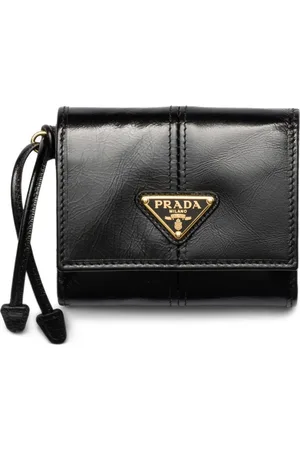 Prada Triangular-logo leather wallet