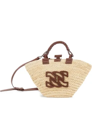 Casadei Panara woven straw tote bag