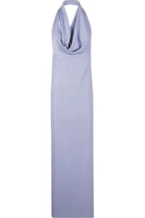 DRHOPE Cowl-neck halter dress