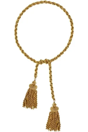 Monet 1970s chain tassel necklace