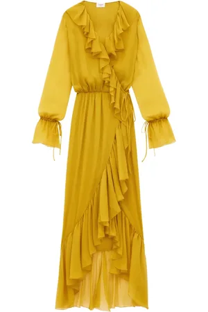 Saint Laurent Ruffled wrap dress