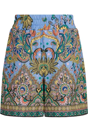 Etro Graphic-print cotton shorts