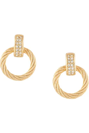 Dior 1980s pre-owned twisted-hoop earrings