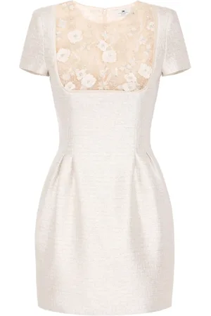 Elisabetta Franchi Floral-beaded minidress