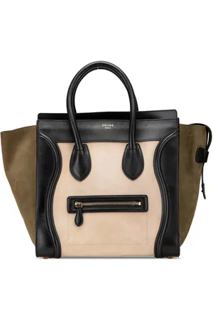 Céline 2012 Mini Tricolor Suede and Calfskin Luggage tote bag