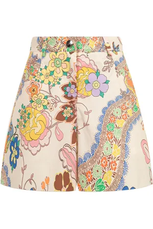 Etro Floral-print cotton shorts