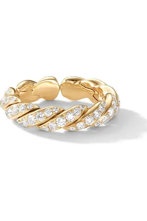David Yurman 18kt yellow Pavéflex diamond band ring (5mm)