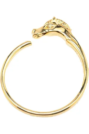 Hermès 20th Century Plated Tete de Cheval Horse Bangle costume bracelet