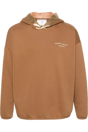 SOCIÉTÉ ANONYME Logo embroidered satin trim hoodie