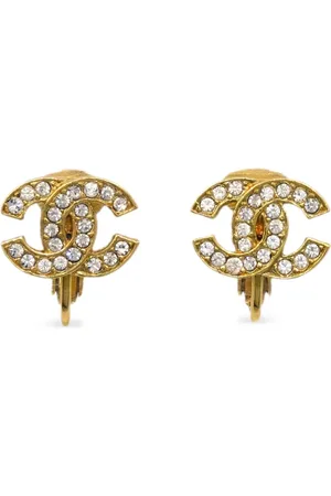 CHANEL 1990-2000s CC clip-on earrings