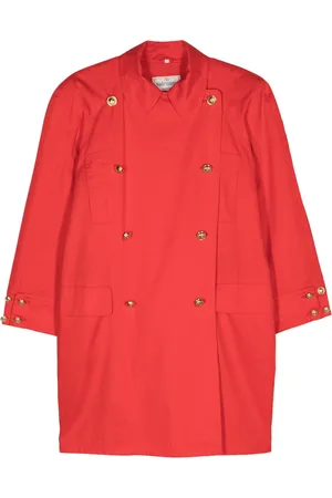 VALENTINO GARAVANI 1980s VLogo-engraved trench coat