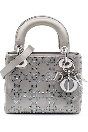 Dior 2018 Mini Satin Cannage Beaded Lady Dior satchel