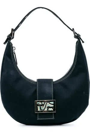 Fendi 2000-2010 Canvas FF Marble Croissant shoulder bag