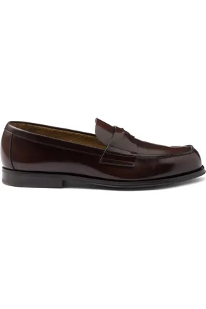 Prada Penny-slot leather loafers