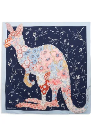 Salvatore Ferragamo 1980s silk scarf