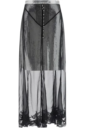Paco rabanne Sequin-embellished maxi skirt