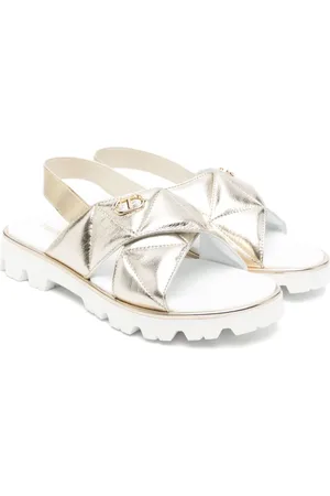 Twin-Set Metallic-leather sandals