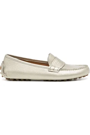 Salvatore Ferragamo Logo-debossed pebbled leather loafers